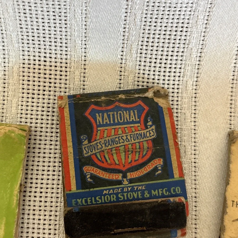 vintage‎ matchbook #34 Blue Star Potato Chips VD Kent Feeds Ford GM